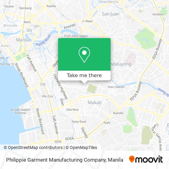 Philippie Garment Manufacturing Company map