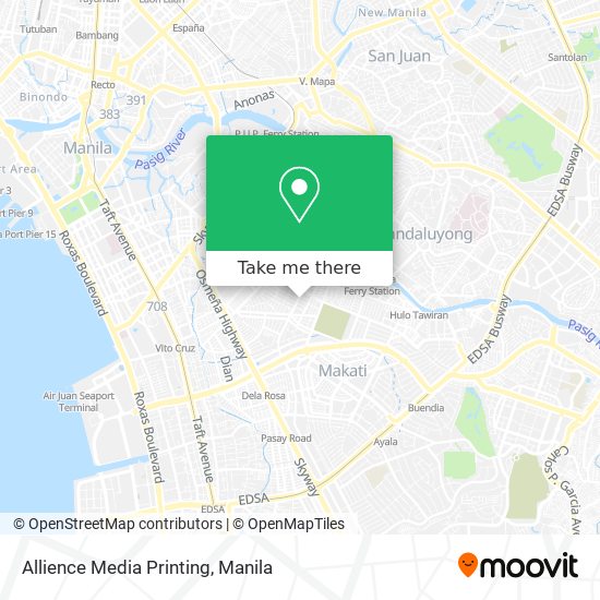 Allience Media Printing map