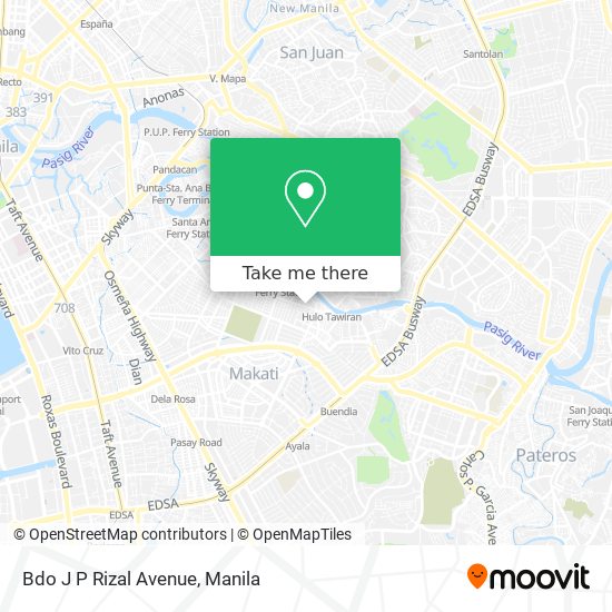 Bdo J P Rizal Avenue map