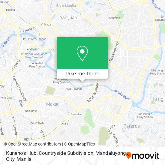 Kuneho's Hub, Countryside Subdivision, Mandaluyong City map