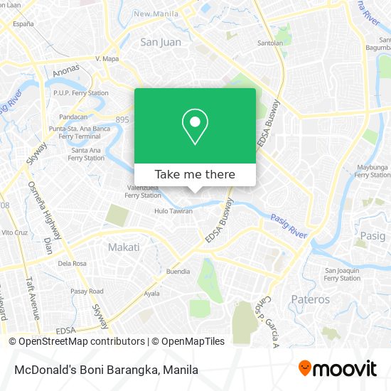 McDonald's Boni Barangka map