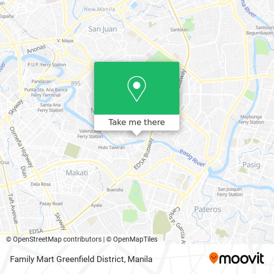 Family Mart Greenfield District map