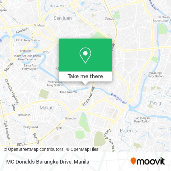 MC Donalds Barangka Drive map