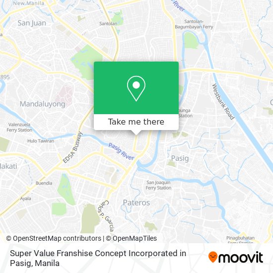 Super Value Franshise Concept Incorporated in Pasig map