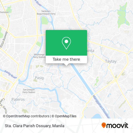 Sta. Clara Parish Ossuary map