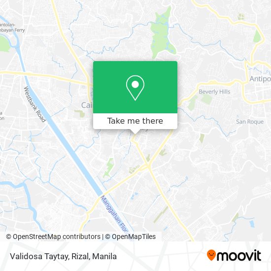 Validosa Taytay, Rizal map