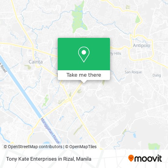 Tony Kate Enterprises in Rizal map