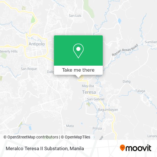 Meralco Teresa II Substation map