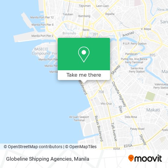 Globeline Shipping Agencies map