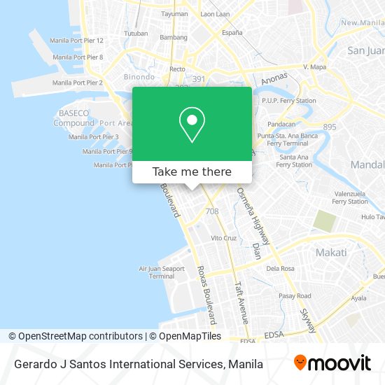 Gerardo J Santos International Services map