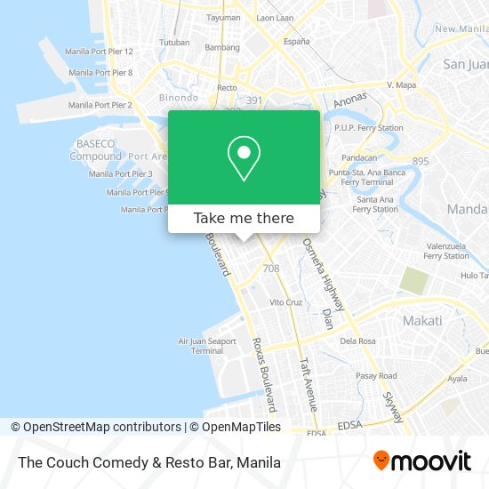 The Couch Comedy & Resto Bar map