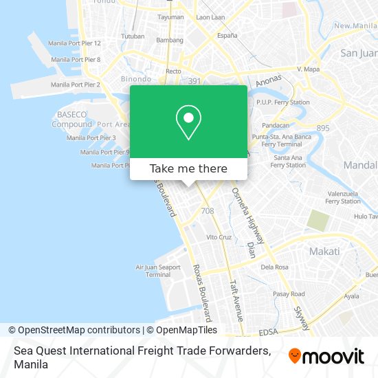 Sea Quest International Freight Trade Forwarders map