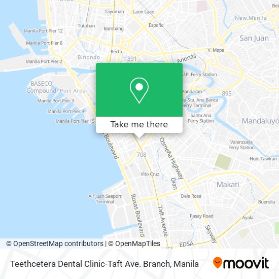 Teethcetera Dental Clinic-Taft Ave. Branch map