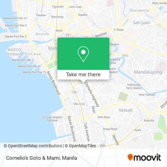 Cornelio's Goto & Mami map