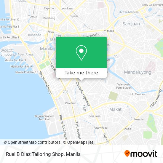 Ruel B Diaz Tailoring Shop map