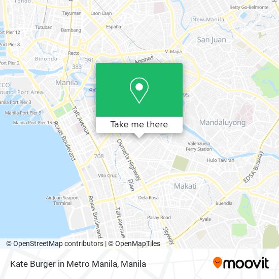 Kate Burger in Metro Manila map