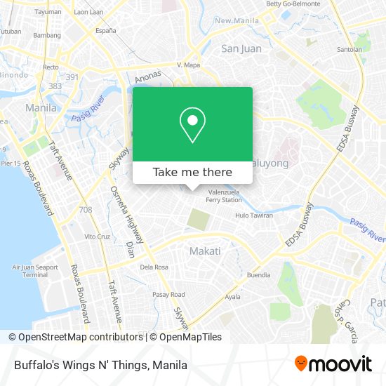 Buffalo's Wings N' Things map