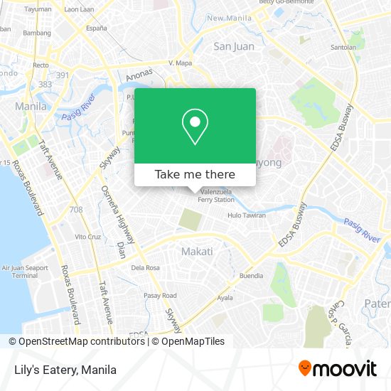 Lily's Eatery map