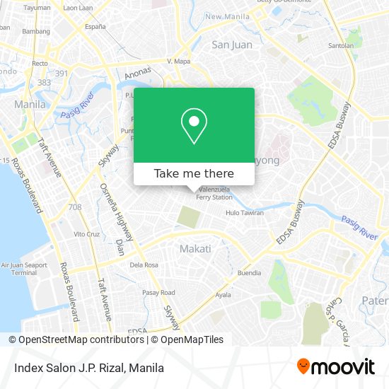 Index Salon J.P. Rizal map