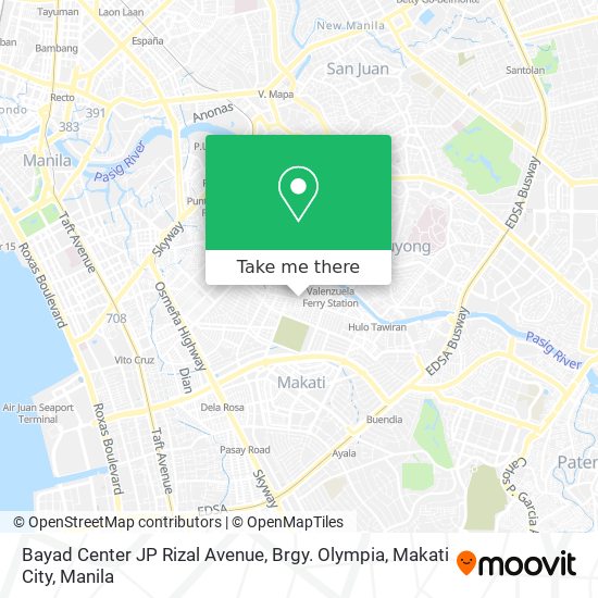 Bayad Center JP Rizal Avenue, Brgy. Olympia, Makati City map