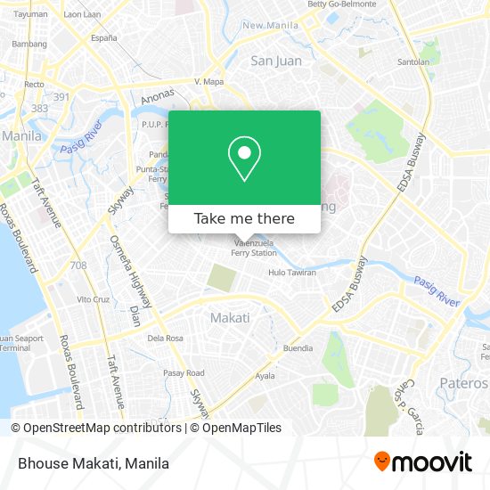 Bhouse Makati map