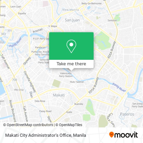 Makati City Administrator's Office map
