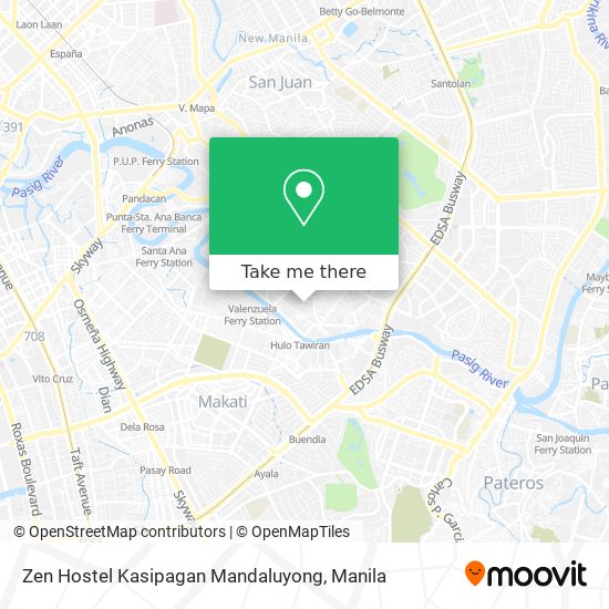 Zen Hostel Kasipagan Mandaluyong map