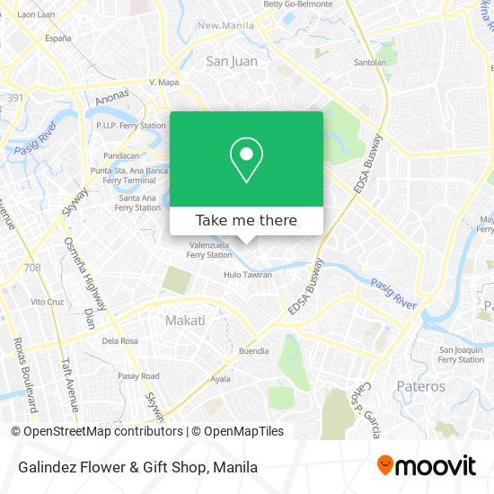 Galindez Flower & Gift Shop map