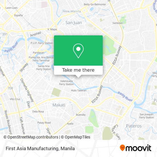 First Asia Manufacturing map