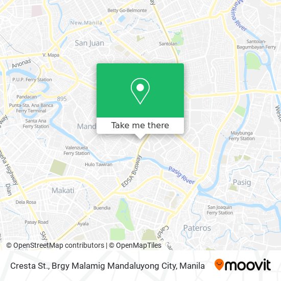 Cresta St., Brgy Malamig Mandaluyong City map