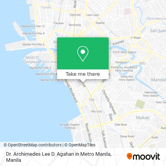 Dr. Archimedes Lee D. Agahan in Metro Manila map