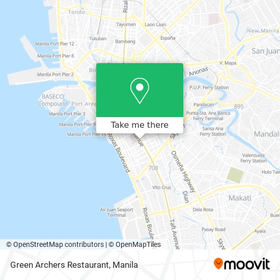 Green Archers Restaurant map
