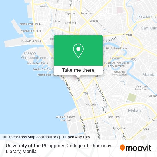 University of the Philippines College of Pharmacy Library map