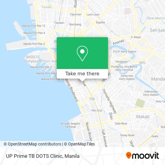 UP Prime TB DOTS Clinic map