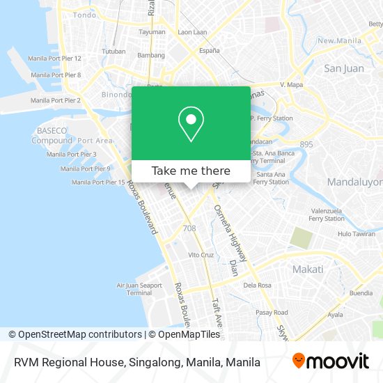 RVM Regional House, Singalong, Manila map