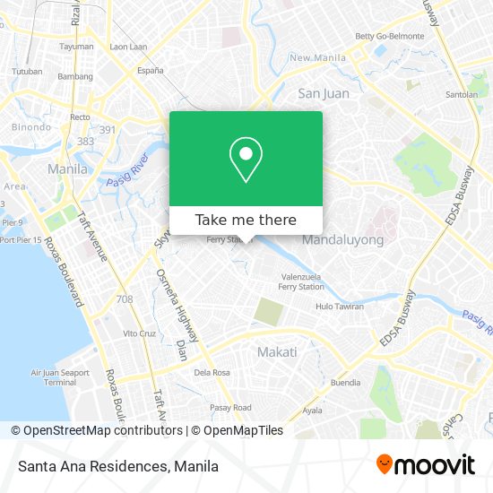Santa Ana Residences map