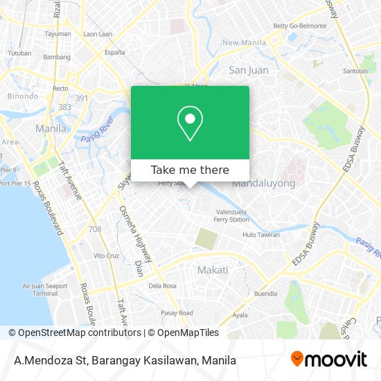 A.Mendoza St, Barangay Kasilawan map