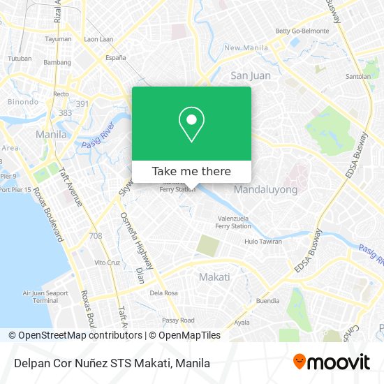 Delpan Cor Nuñez STS Makati map