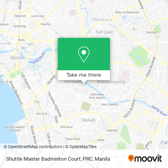 Shuttle Master Badminton Court, PRC map