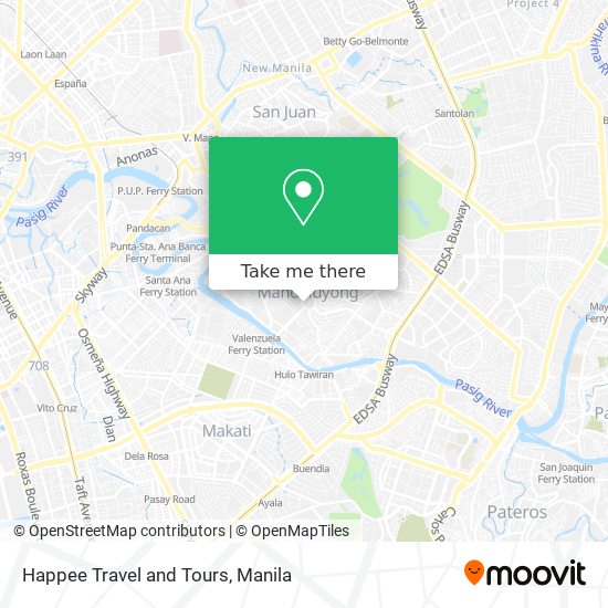 Happee Travel and Tours map