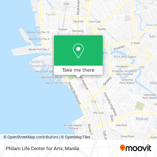 Philam Life Center for Arts map