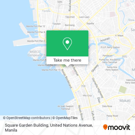 Square Garden Building, United Nations Avenue map