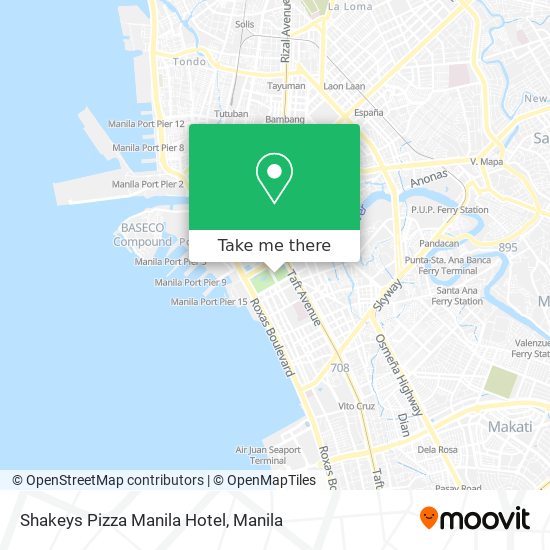 Shakeys Pizza Manila Hotel map