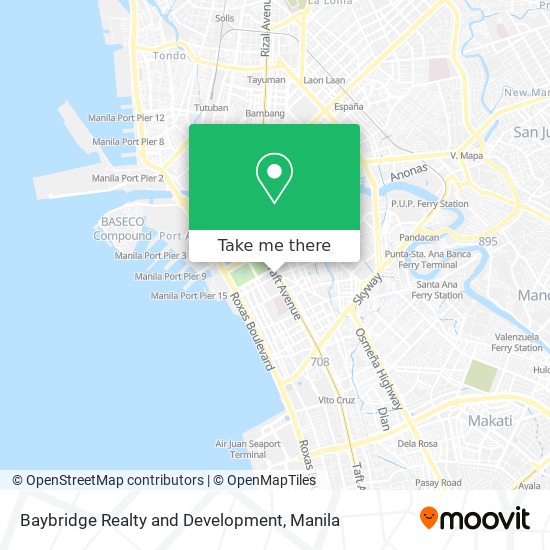 Baybridge Realty and Development map