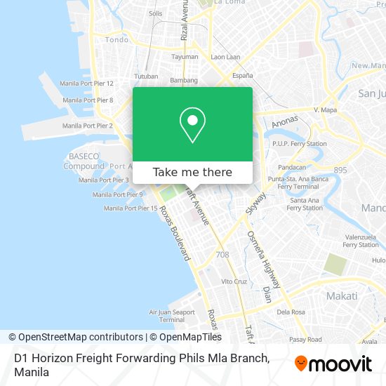 D1 Horizon Freight Forwarding Phils Mla Branch map