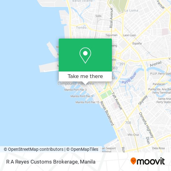 R A Reyes Customs Brokerage map