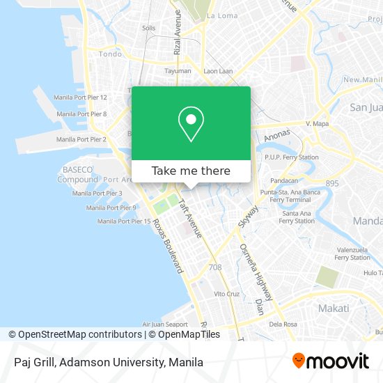 Paj Grill, Adamson University map