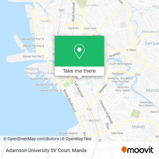 Adamson University SV Court map