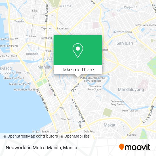 Neoworld in Metro Manila map