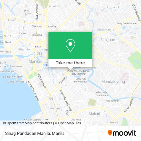 Sinag Pandacan Manila map